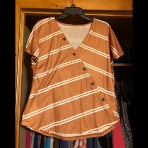 Orange shirt with buttons